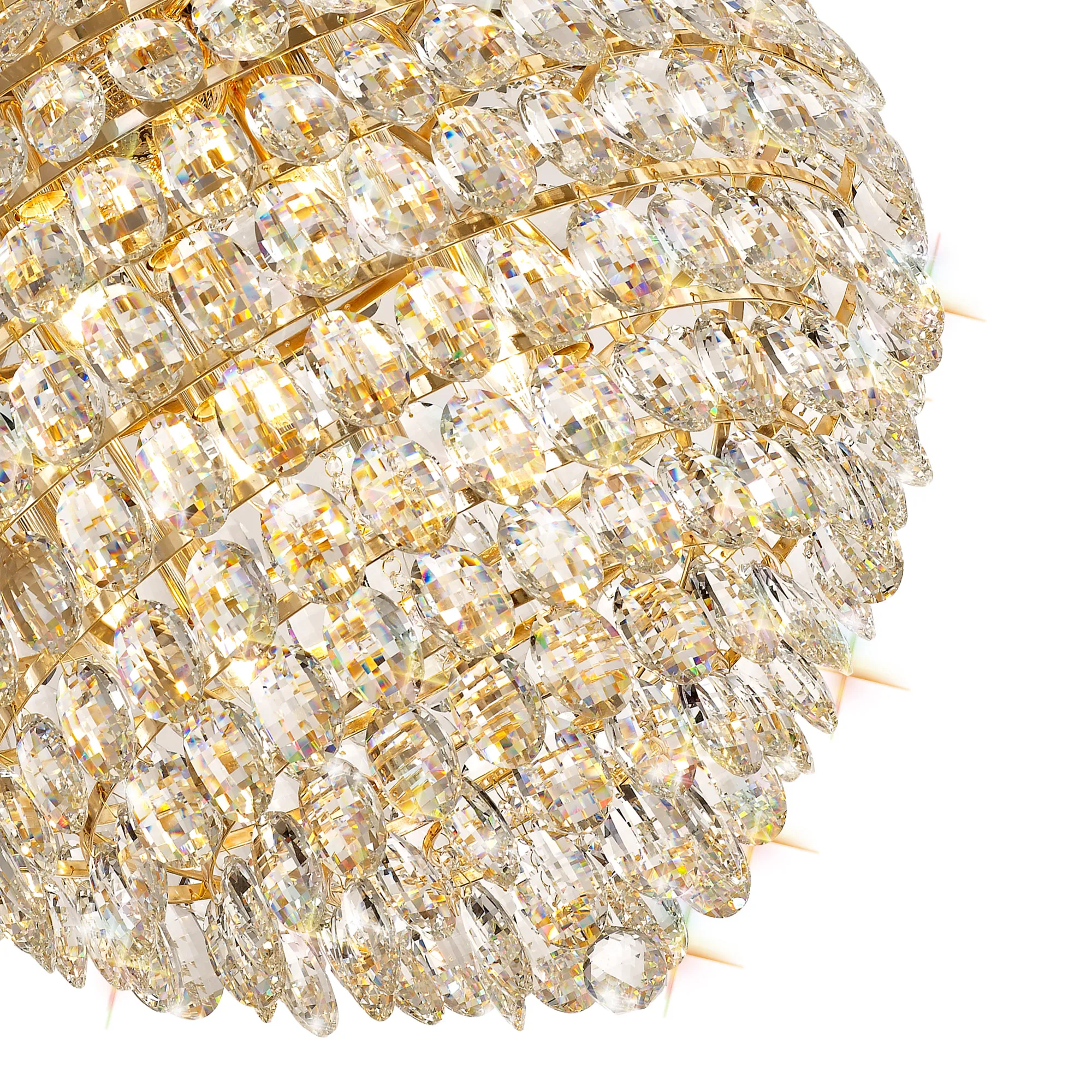 Coniston Pendant 12 Light (29.2kg) French Gold IL32810  Diyas Coniston French Gold